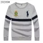 pull ralph lauren sweater boy hommes  embroidered crown big pony gray